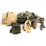 A WW2 British Army map case with some later army webbing and pouches