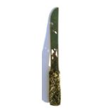 A Japanese Meiji period brass letter opener