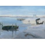 Continental School - Mediterranean Beach Scene - oil on board, framed & glazed, 39 by 29cms (15.5 by