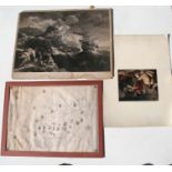 A quantity of 18th & 19th century engravings & prints including a pair by Georg Philipp Rugendas (