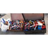 A large quantity of vintage lego & Scalectrix.