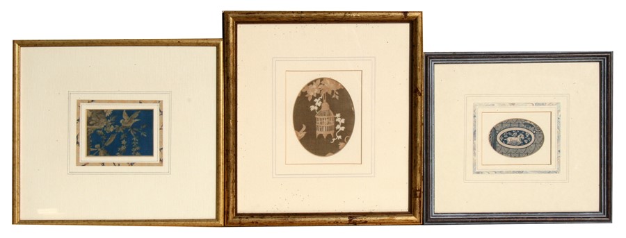 A group of 19th century Toile fragments, framed & glazed (4). - Bild 3 aus 3