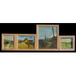 Edward Orne, a group of landscape paintings, to include oils on board and canvasses, all signed
