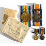A WW1 Royal Army Medical Corps pair of medals named to 5551 Private BF Weston RAMC with his