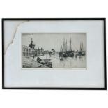 Kenneth Holmes (1902-1994) - Venetian Scene - signed in pencil to margin, etching, framed &