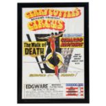 A Frank Bellamy designed Jerry Cottell's Circus promotional poster, framed & glazed, 49 by 76cms (