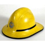 A Dorset Fire Brigade yellow helmet.