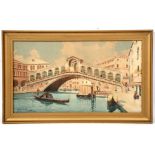 Andrea Biondetti (1851-1946) - Venetian Scene - signed lower left, watercolour, framed & glazed,