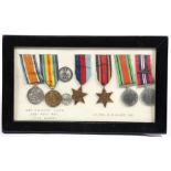 A WWI & WWII medal group of six medals awarded to Edward Ward, including the Burma Star, Services