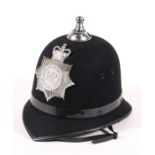 A Leicester & Rutland Constabulary helmet, 23cms (9ins) high.