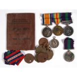 A WWI medal group to include the Victory medal, War medal and General Service medal with Iraq bar