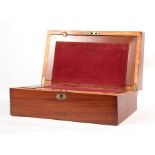 A Victorian mahogany writing slope, 40cms (15.75ins) wide.