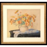Selma Lane (20th century British School) - Still Life of Flowers in a Jug - signed lower right,