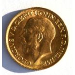 A George V gold full sovereign 1914