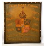 The Loyal Wardour Lodge of Oddfellows mounted painted banner M.U. No. 5601, painted by Brother S