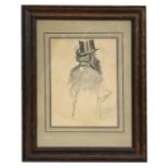 Studio of Renouard - Portrait of a Bearded Gentleman - (possibly Toulouse-Lautrec), pencil sketch,