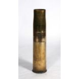 A Gulf War Operation Desert Storm brass shell case umbrella/stick stand with spurious engraved brass