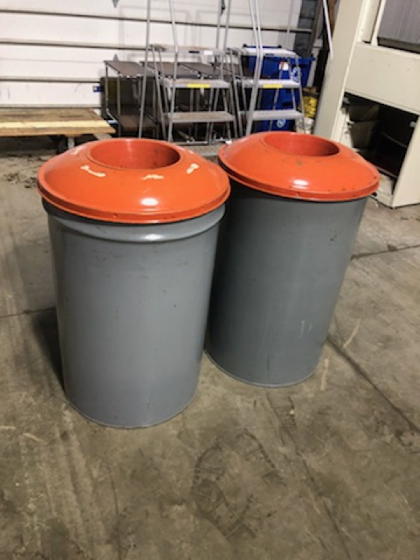 2 - 55 GALLON GARBAGE CANS