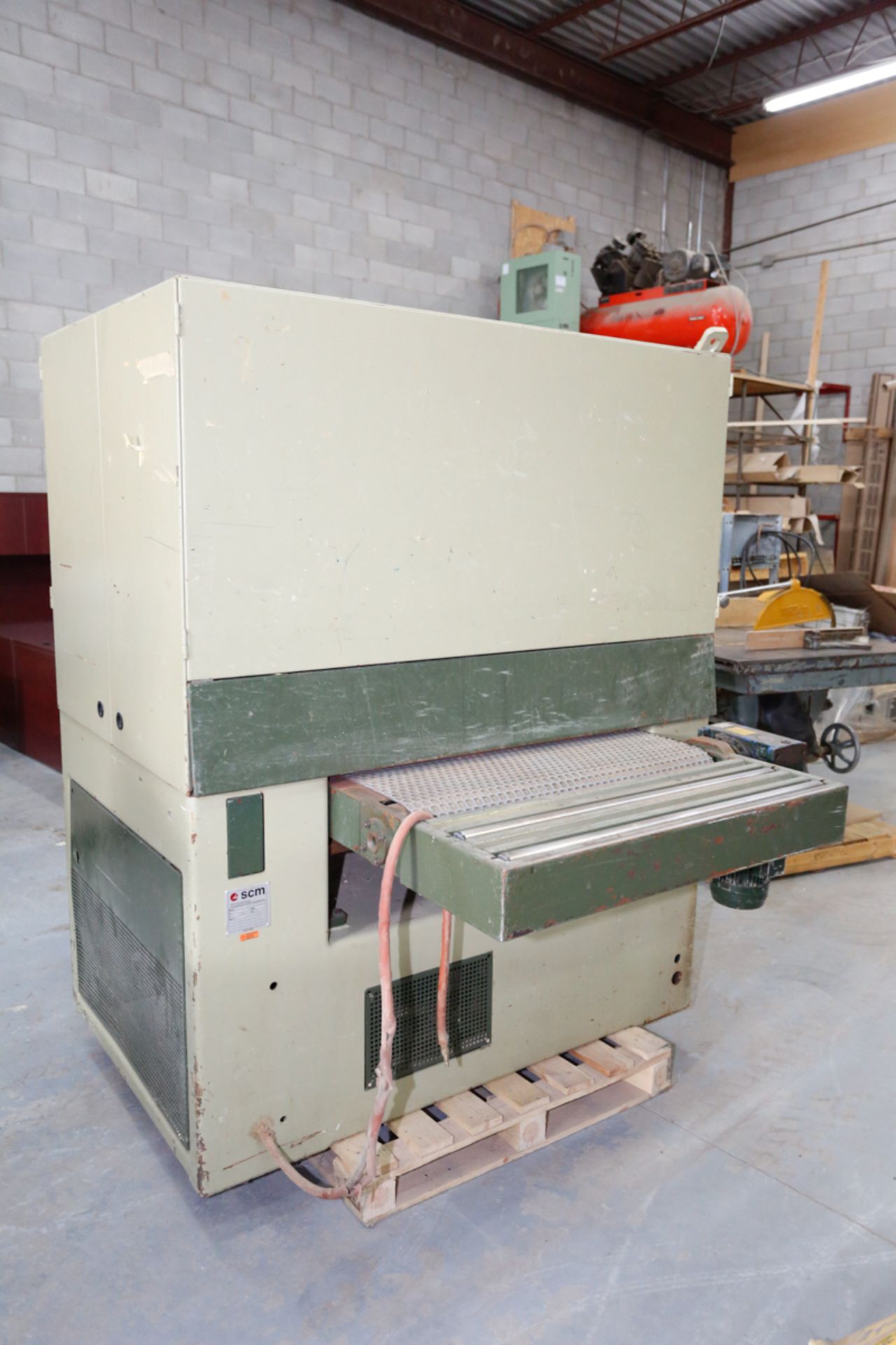 SCM SANDYA WIDE BELT SANDER MOD. CL-92, 2 HEADS, 36" WIDE, 600 VOLTS, S/N: AE00398 / SABLEUSE À - Image 3 of 8