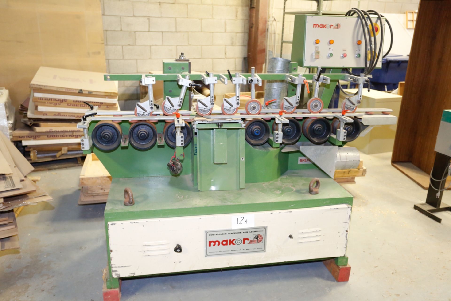 MAKOR EDGE BANDER / PLAQUEUSE DE CHANTS MOD. SAR/1, S/N: 2587, 575 VOLTS (1987)