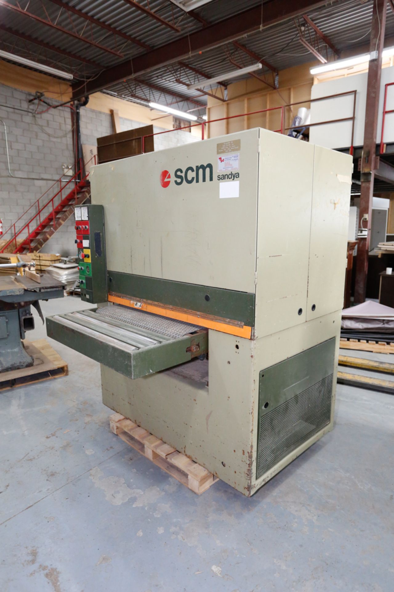 SCM SANDYA WIDE BELT SANDER MOD. CL-92, 2 HEADS, 36" WIDE, 600 VOLTS, S/N: AE00398 / SABLEUSE À - Image 2 of 8