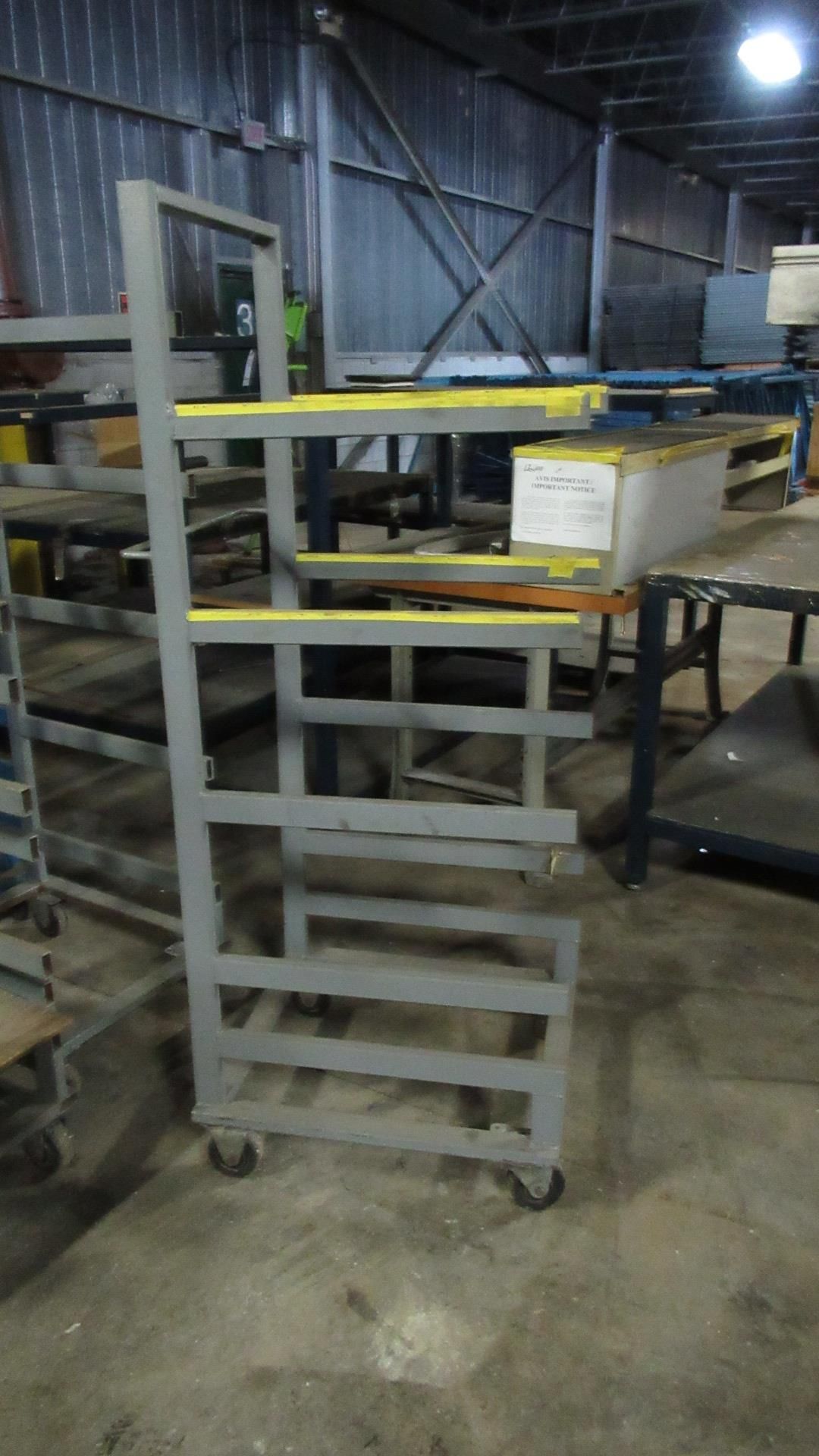 LOT OF 11 MATERIAL RACKS