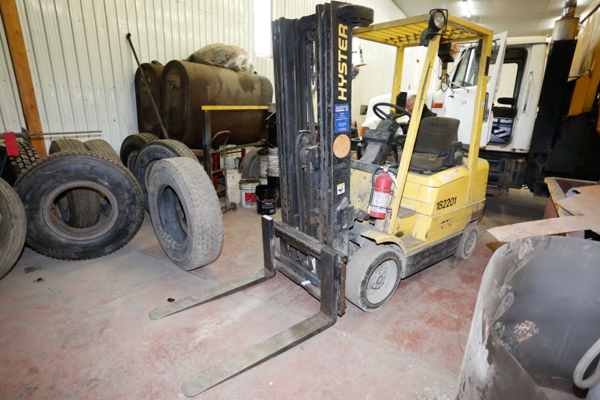 CHARIOT ELEVATEUR AU PROPANE HYSTER S50XM, 4500 LBS CAP., SIDESHIFT, S/N: D187V26160Z