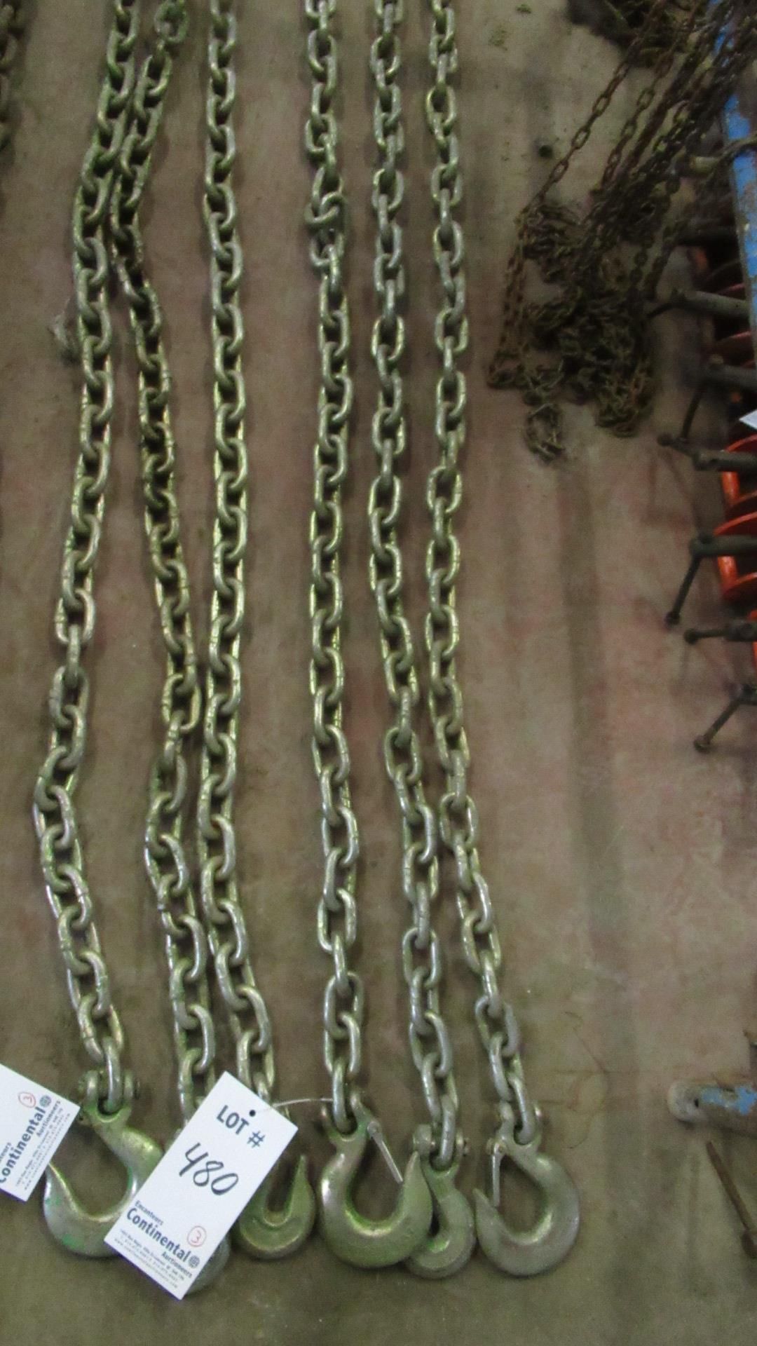 LOT OF 3 LIFTING CHAINS / CHAINES DE LEVAGE