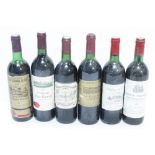 Six bottles of wine to include Chateau tour Simard, Saint Emilion Grand Cru,1995, Chateau Croix