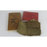 Boer War interest - A piece of khaki material with a New Year letter from 1901 taken from a coat
