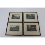 A set of four 19th century countryside prints