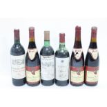 Six bottles of red wine to include Pieroth- Ersekhalon Bischofsbergen- Ausbrunch, Spatburgunder,