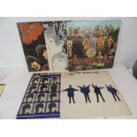 The Beatles - Five LP records: A Hard Days Night mono; Help! mono, Sgt Peppers Lonely Hearts Club