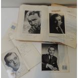 Autographs - three scrapbooks containing cut outs from radio & film magazines of many different Band