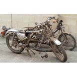 Puch Maxi & Honda motorbike - A 1972 Puch Maxi project, purple, requires full restoration