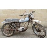 Kawasaki Motorbike - A 1970's Kawasaki KE175 project, blue, this KE175 trial bike will need full