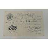 A Bank of England white £5 note signed Beale and dated 1949 P17 026394; (good clean condition,