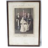 A framed photograph of the officiating clergy from the Coronation of George VI, by Layfayette