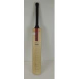 An autographed Stuart Surridge cricket bat with Australian signatures including Hill, Davidson,