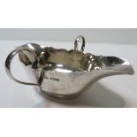 A small silver double sided sauce boat, Sheffield 1927, 2.6ozt