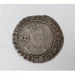 James I - Shilling, second coinage, 1604-19 mm rose, slight wear f++