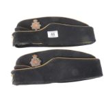 Two Royal Corps of Transport side caps with bullion badges & original buttons