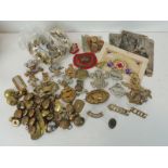 Assorted military cap badges in brass, white metal & bi-metal including RMP, Tank Corp, Welsh