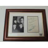 Autographs - The Beatles: autographs Paul McCartney, John Lennon, George Harrison and Ringo Starr on