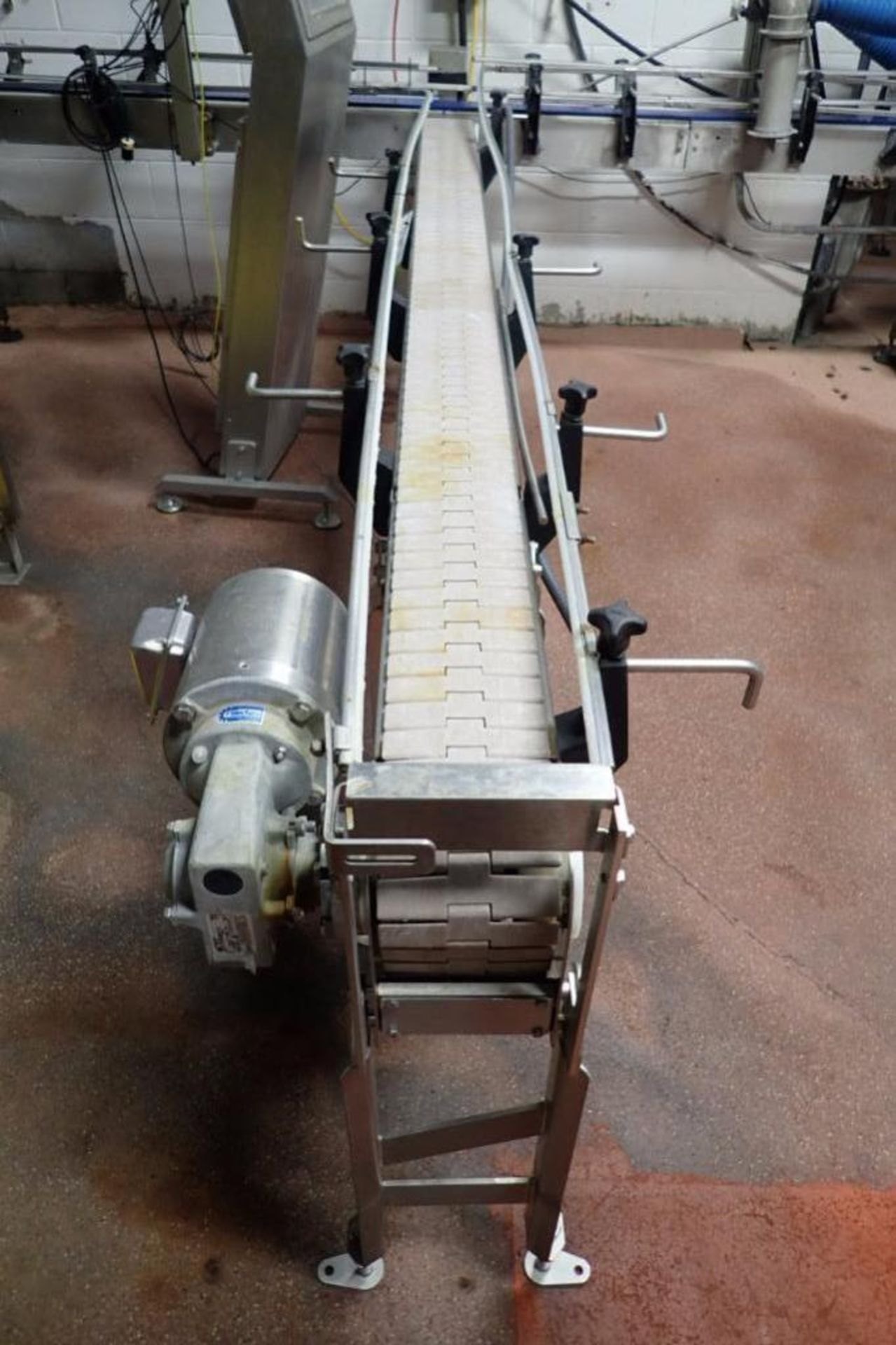 PDC belt conveyor, 120 in. long x 6 in. wide x 36 in. tall, SS frame, SS washdown motor and drive ** - Image 2 of 4