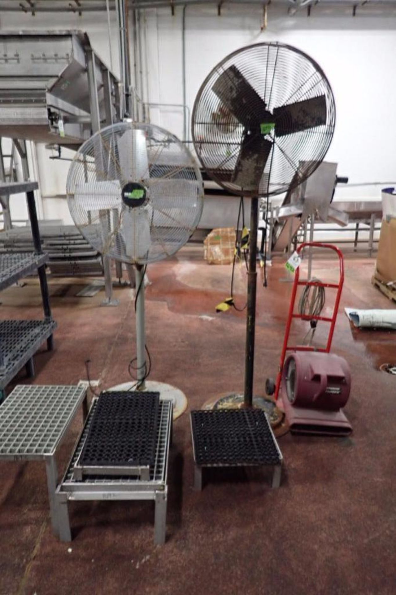 Minuteman rapid air mover, (2) production floor fans, assorted SS stands ** Rigging Fee: $30 **