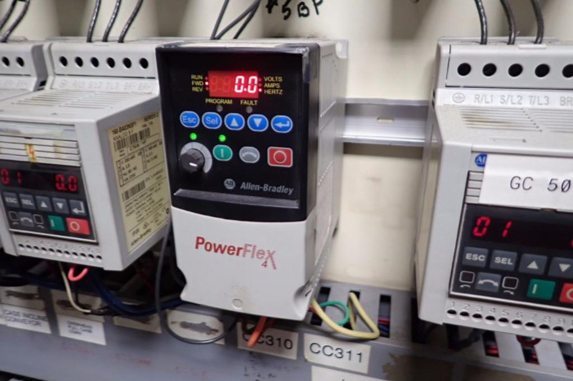 Contents of control cabinet, vfds and plc only, Allen Bradley powerflex 40 vfd, 10 hp, (13) powerfle - Image 17 of 17
