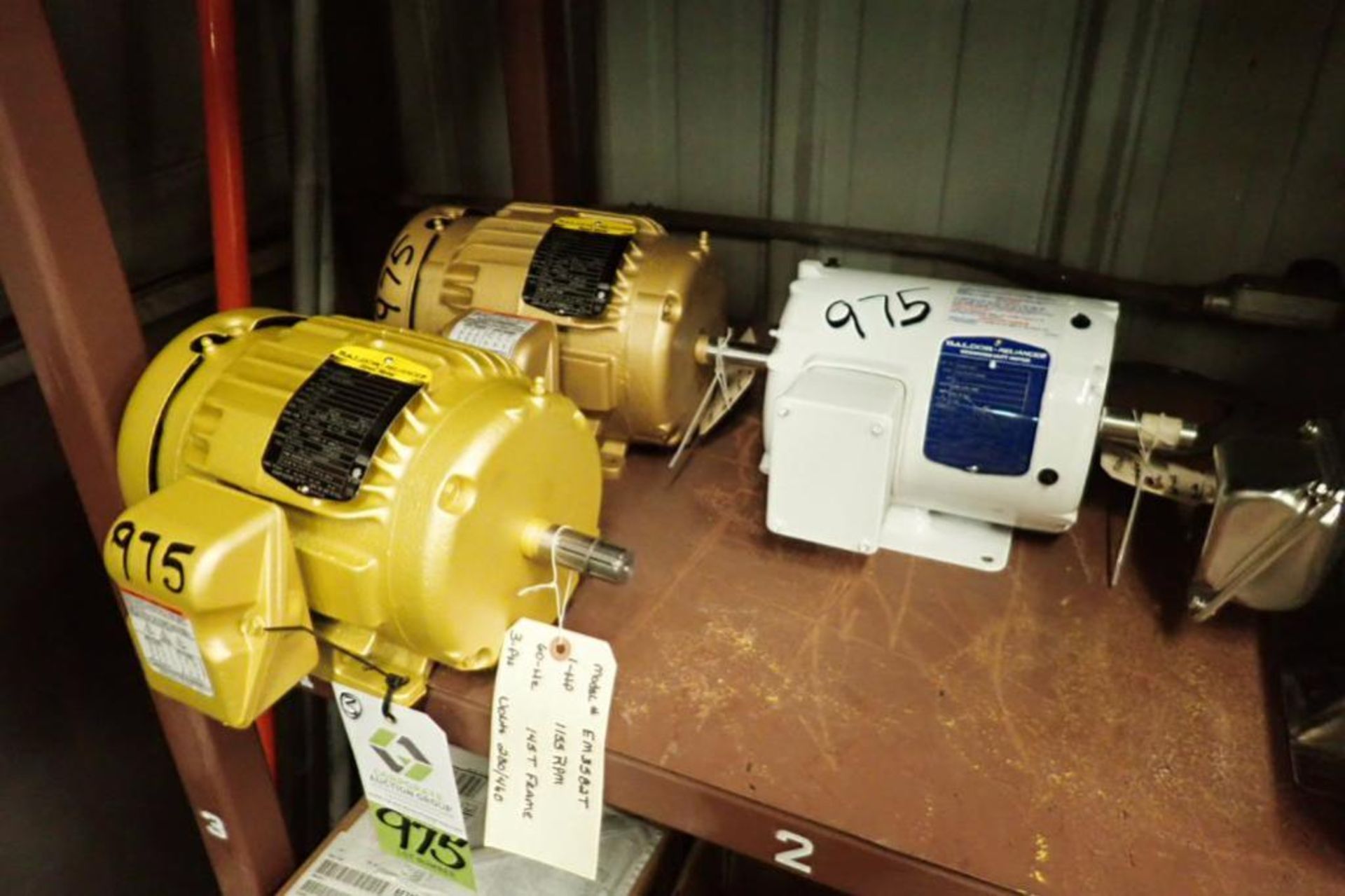 (3) Baldor 1 hp electric motors ** Rigging Fee: $20 **