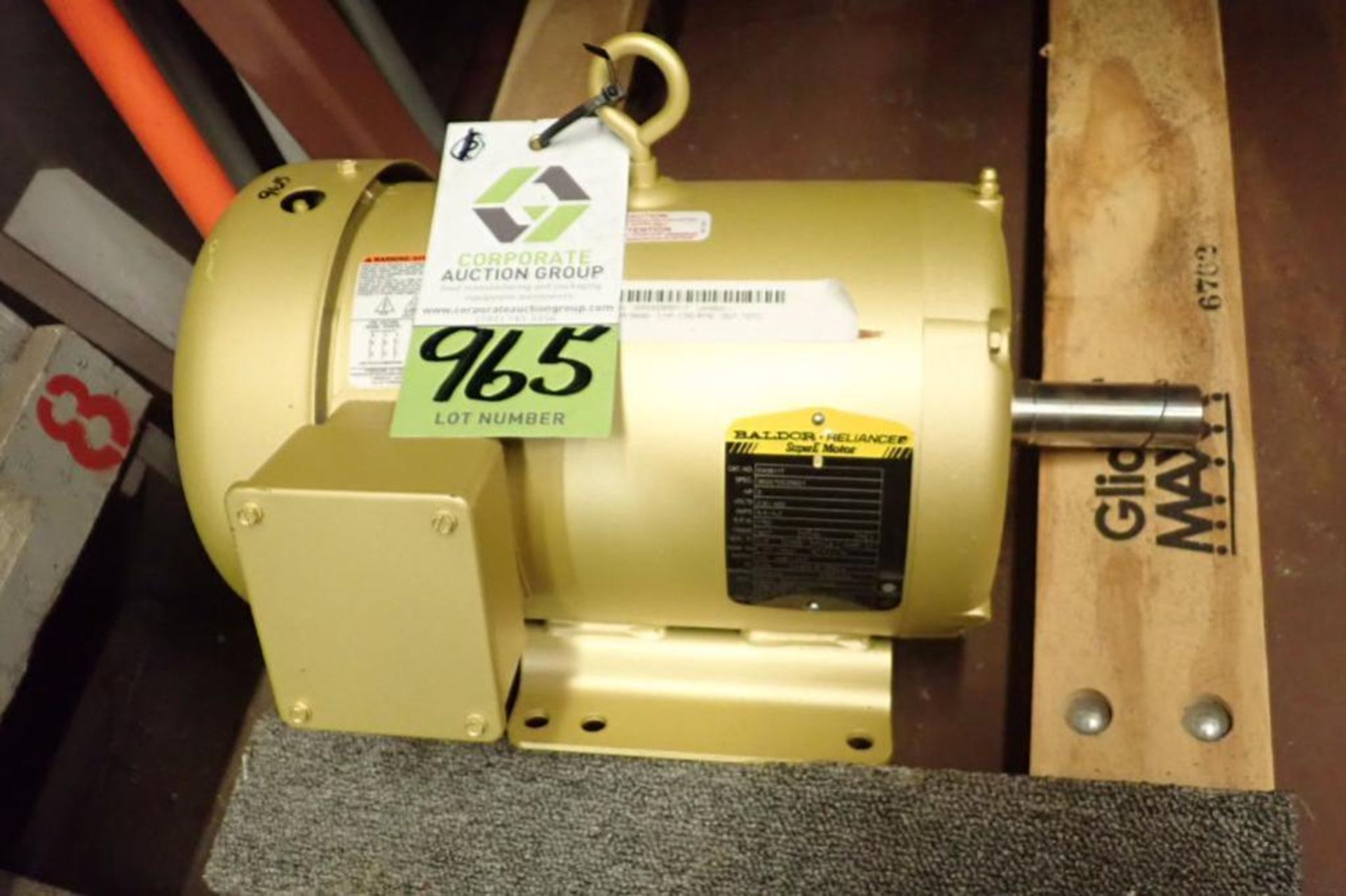 Unused Baldor 3 hp electric motor, 3 ph., Frame 182T, 1760 rpm ** Rigging Fee: $10 **