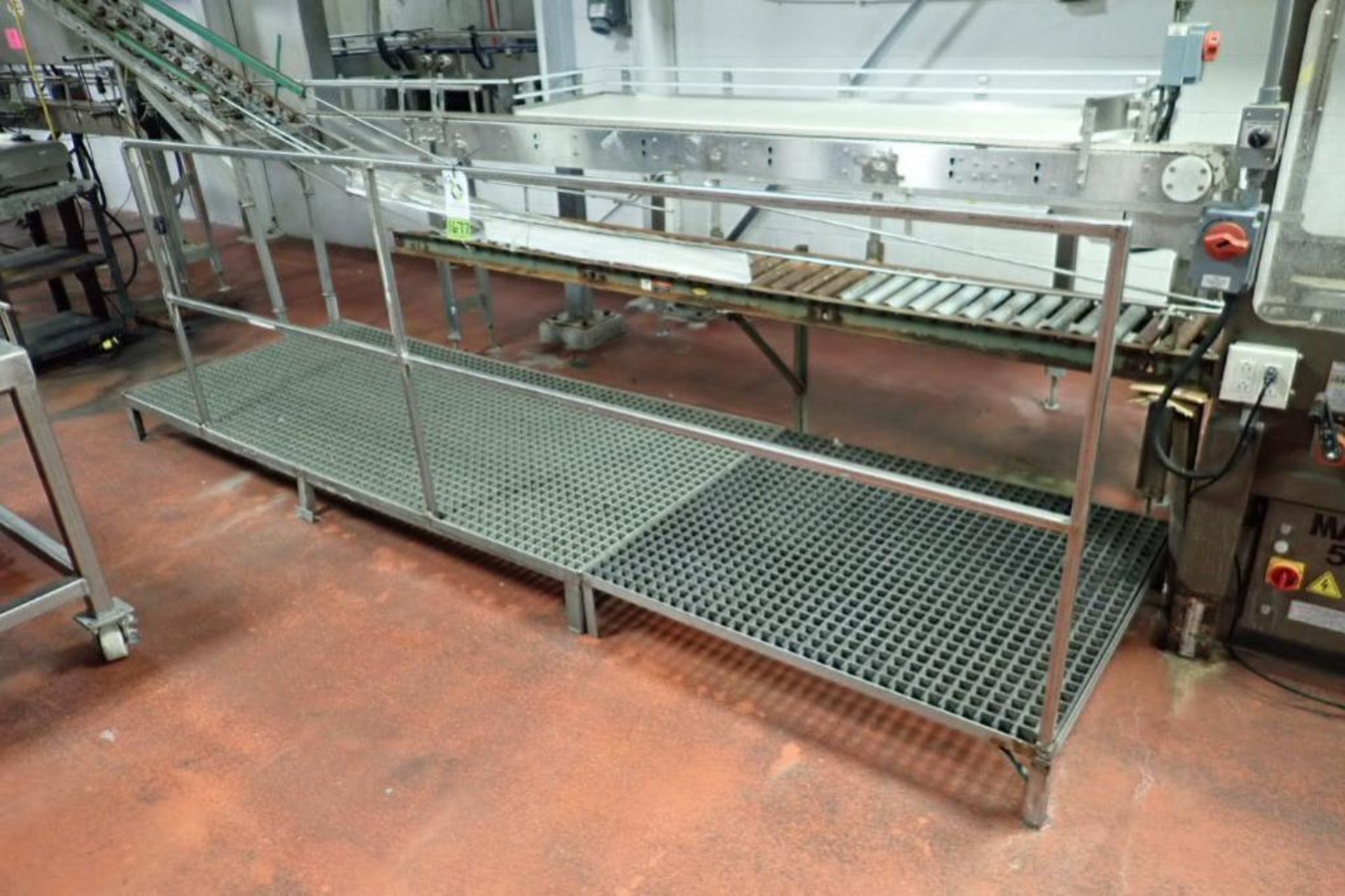 SS platform with poly mat, 144 in. long x 42 in. wide x 8 in. tall, SS platform with poly mat, 132 i